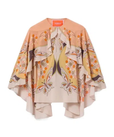 La Doublej Magic Ruffled Top In Multi
