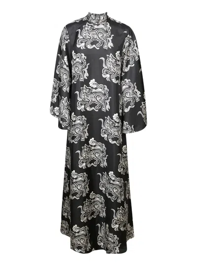 LA DOUBLEJ MAGNIFICENT BLACK AND GREY LONG DRESS
