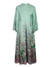 La Doublej La Double J Woman Maxi Dress Light Green Size S Silk In Green