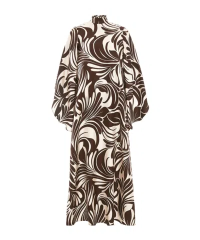 La Doublej Magnifico Abstract-print Dress In Multi