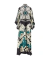 La Doublej Magnifico Printed Open-back Dress In Black