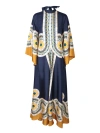 La Doublej La Double J Woman Maxi Dress Navy Size L Silk In Blue