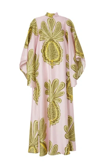 La Doublej Magnifico Dress In Big Pineapple Pink