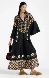 La Doublej Magnifico Silk Dress In Dazed Placée Black