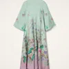 La Doublej La Double J Woman Maxi Dress Light Green Size S Silk In Green