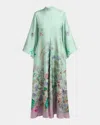 La Doublej La Double J Woman Maxi Dress Light Green Size S Silk In Green