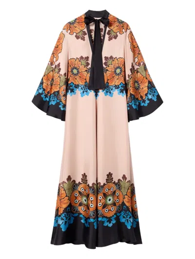 La Doublej Magnifico Floral-print Maxi Dress In Pink