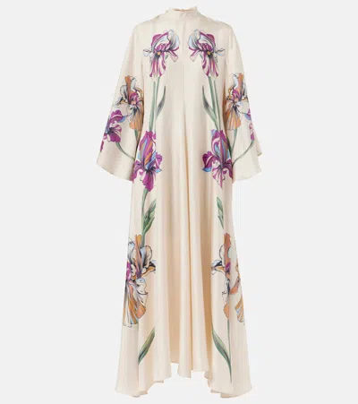 LA DOUBLEJ MAGNIFICO FLORAL SILK TWILL KAFTAN
