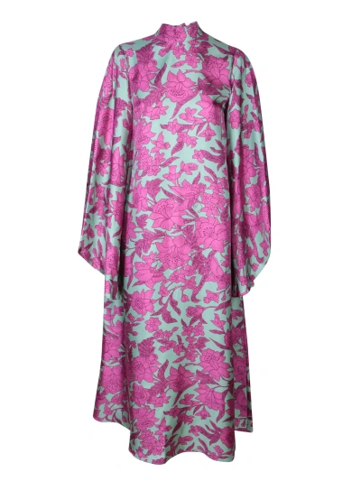 La Doublej Magnifico Floral-print Maxi Dress In Purple