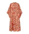 La Doublej Magnifico Printed Silk-twill Maxi Dress In Orange