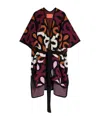 La Doublej Maiolika Patterned Wool Robe In Black