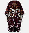 La Doublej Maiolika Wool Jacquard Cape In Multi