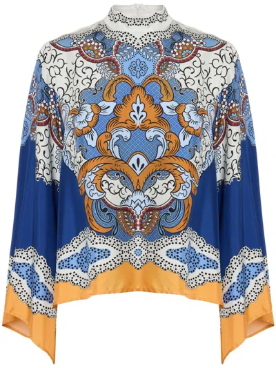 La Doublej Make An Exit Top In Blau