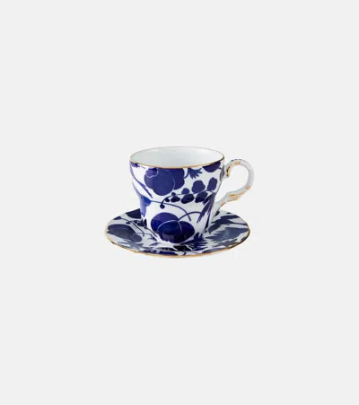 La Doublej Mama Floral Porcelain Teacup And Saucer Set