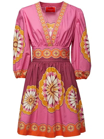 La Doublej Margherita Kleid Mit V-ausschnitt In Pink