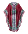 La Doublej Silk Chiffon Printed Cape In Multi