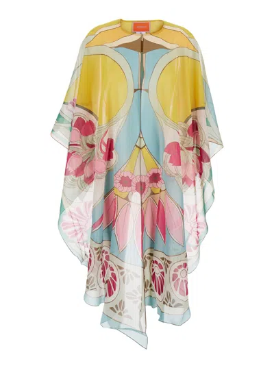 La Doublej Maria Cape Placée In Pink