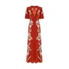La Doublej Marlene Floral-print Silk-crepe Maxi Dress