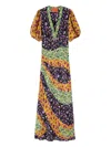 La Doublej Marlene Printed Silk-crepe Maxi Dress In Multi