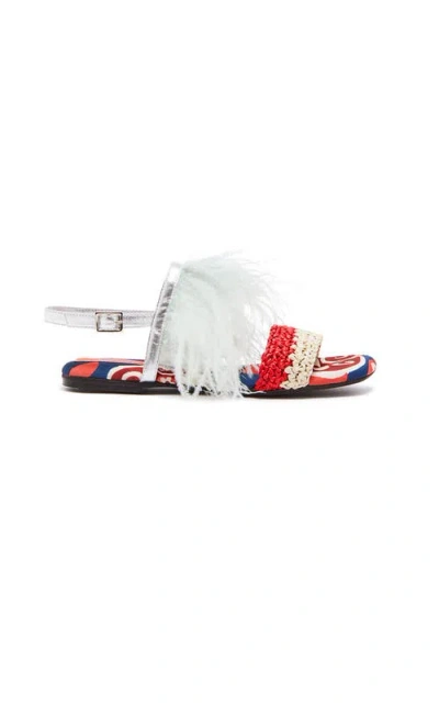 LA DOUBLEJ LA DOUBLEJ MEDAL SANDAL MOONFLOWER NAVY