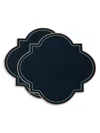 La Doublej Medallion Placemats Set Of 2 In Blue