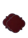 La Doublej Medallion Placemats Set Of 2 In Red