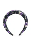 La Doublej Medici Floral-jacquard Headband In Brown
