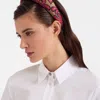 La Doublej Medici Headband In Herald Fuchsia