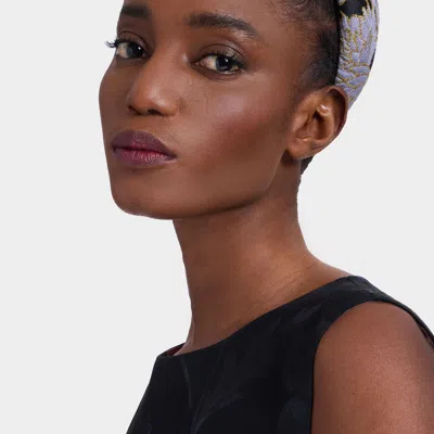 La Doublej Medici Headband In Lark Black