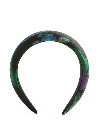 La Doublej Medici Jacquard-floral Headband In Multi