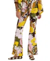 La Doublej Meditation Pants In Big Flower Rose Pink