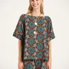 La Doublej Meditation Flower-intarsia Boat-neck T-shirt