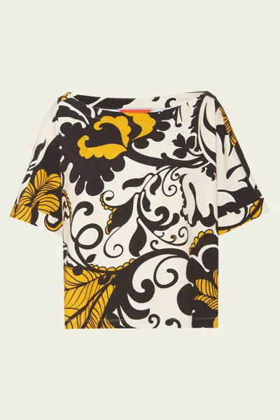 LA DOUBLEJ MEDITATION TEE IN MAREA BLACK