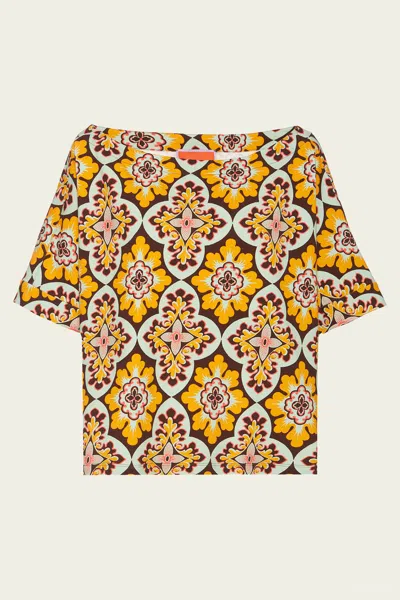 La Doublej Meditation Tee In Palazzo Orange In Multi