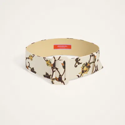 La Doublej Medium Belt In Buttercup Micro White