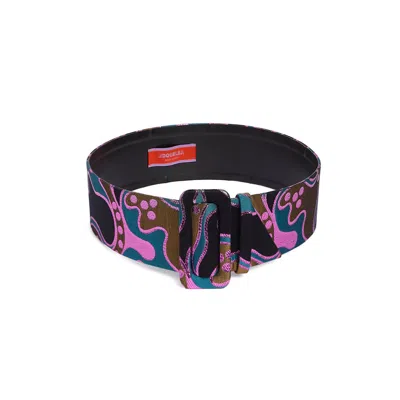 La Doublej Medium Belt In Spritz Blue Petrol