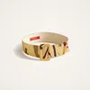 La Doublej Floral-print Buckle Belt In Yellow