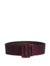 La Doublej Medium Jacquard Belt In Blue