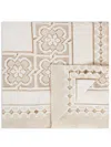 La Doublej Medium Lacey Tablecloth (180cm X 280cm) In Neutrals