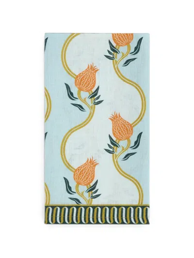 La Doublej Melograno Placee Floral-print Napkins (set Of Two) In Blue