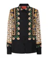 La Doublej La Double J Graphic Print Silk Boy Shirt In Black