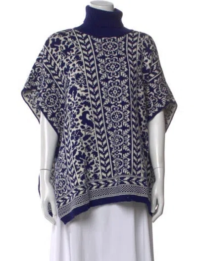 Pre-owned La Doublej Merino Wool Patterned Sweater In Blue