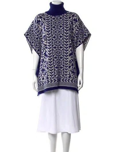 Pre-owned La Doublej Merino Wool Patterned Sweater In Blue