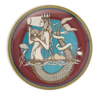 LA DOUBLEJ LA DOUBLEJ MERMAID BORDEAUX DECORATIVE PLATE