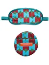 La Doublej Mezzaluna Eye-mask And Case In Mezzaluna Green