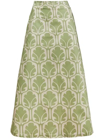 La Doublej Midirock In A-linie In Green