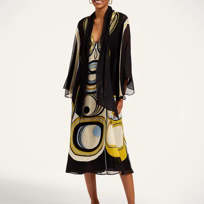 La Doublej Midi Magnifico Dress In Black