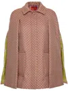 La Doublej Milano Mini Cape In Rosa