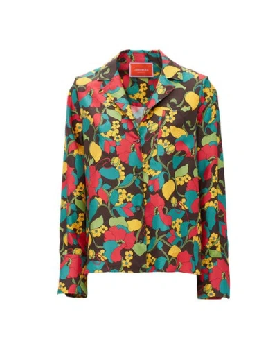 La Doublej Milano Shirt In Vines Brown