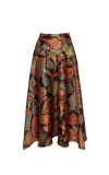 La Doublej Milano Midi Skirt In Jacquard Sicomore Black